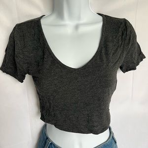 Gray Forever21 Crop Top